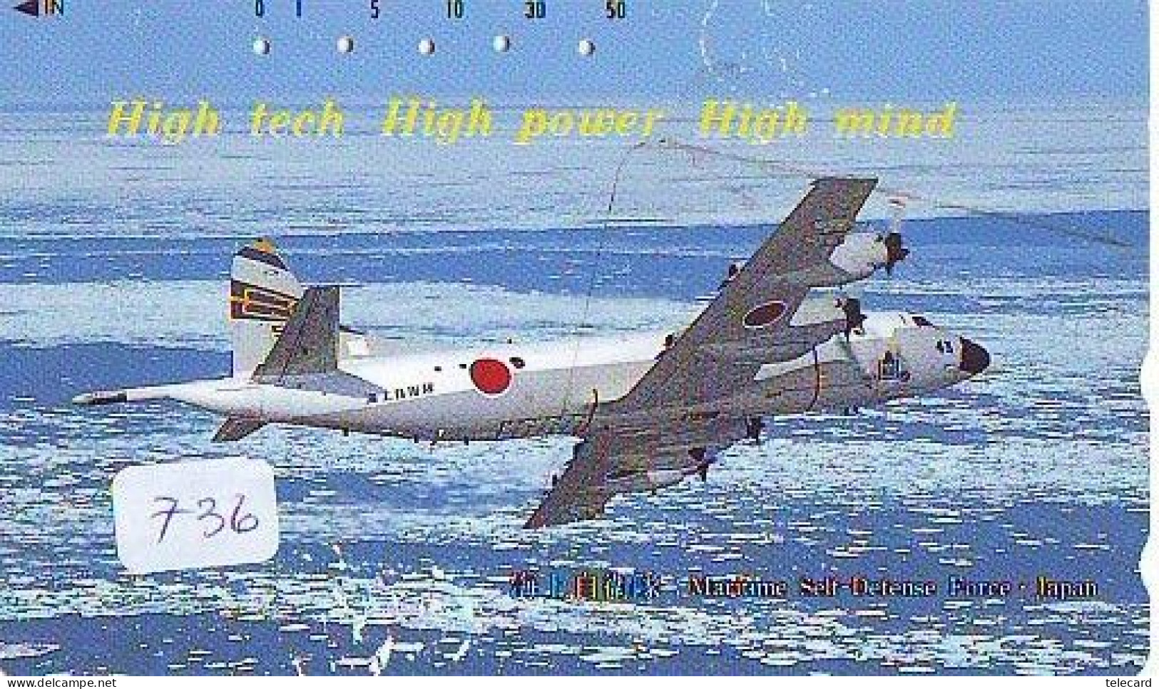 TELECARTE JAPON * MILITAIRY AVION  (736)  Flugzeuge * Airplane * Aeroplano * PHONECARD JAPAN * ARMEE * LEGER VLIEGTUIG - Armee