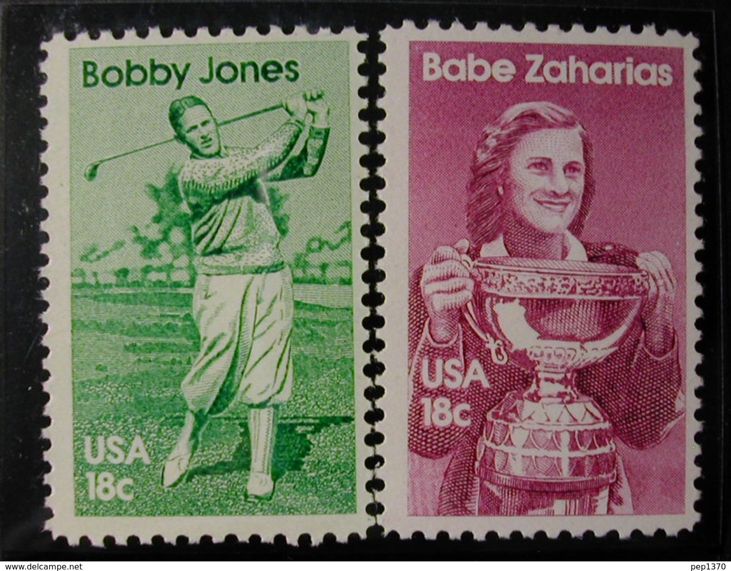 ESTADOS UNIDOS 1981 - USA - BABE ZAHARIAS & BOBBY JONES - GOLF -YVERT Nº 1353-1354**  MICHEL 1504-1505 - SCOTT 1932-1933 - Golf