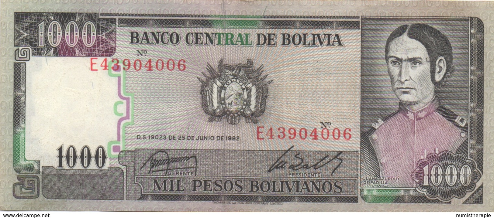 Bolivie : 1000 Pesos Bolivianos 1982 - Bolivië