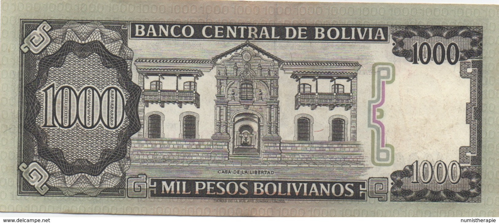 Bolivie : 1000 Pesos Bolivianos 1982 - Bolivie