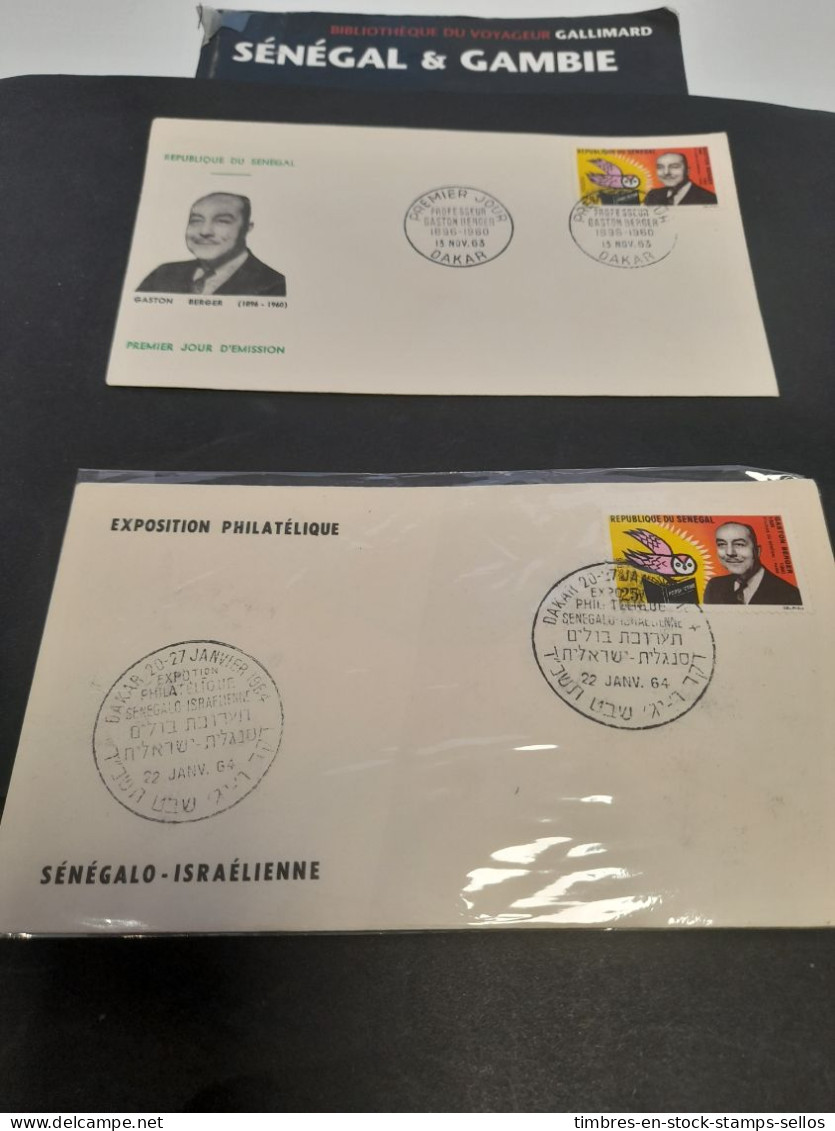 SENEGAL 2 X 1er Jour Gaston Berger 塞内加尔 2 X 第一天 Gaston Berger   2 X 1st Day Covers - Mezclas (max 999 Sellos)