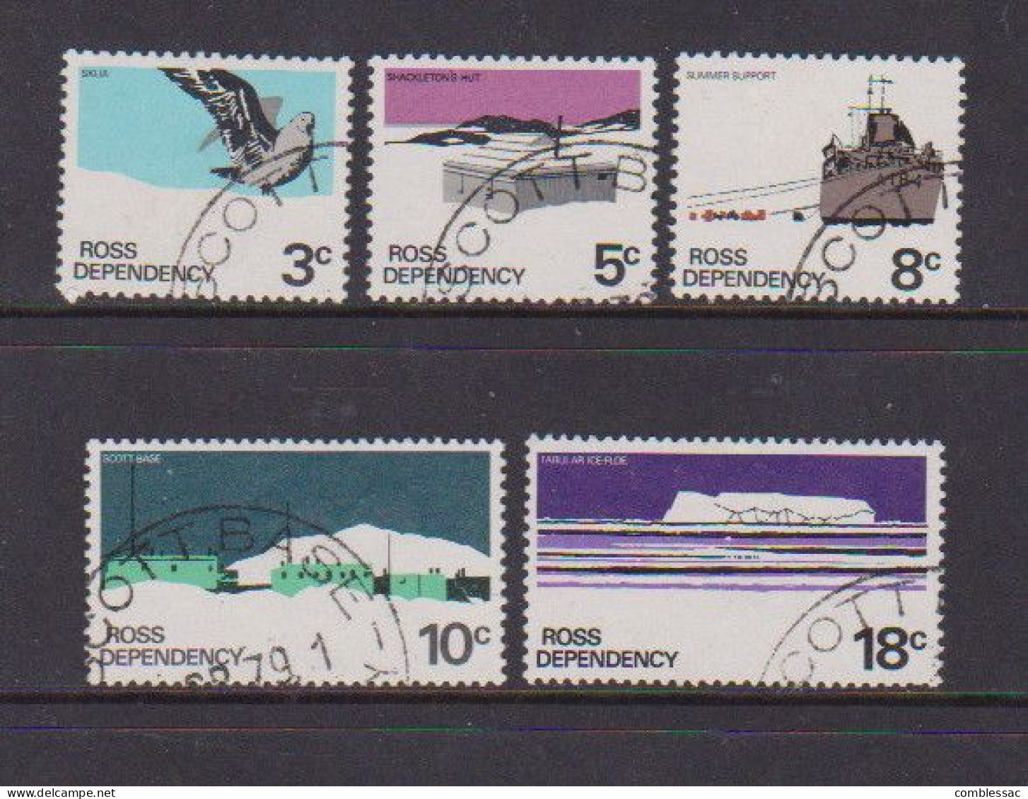 ROSS  DEPENDENCY    1972    Various  Designs    Part  Set  Of  5    USED - Oblitérés