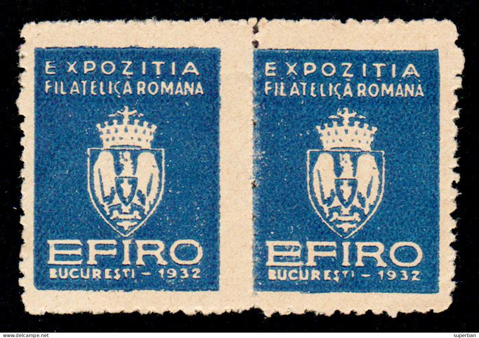 ROUMANIE / ROMANIA - VIGNETTE / CINDERELLA - 2 X EFIRO 1932 - EXPOZITIA FILATELICA ROMÂNA [ MNH ] - RRR ! (am819) - Fiscale Zegels