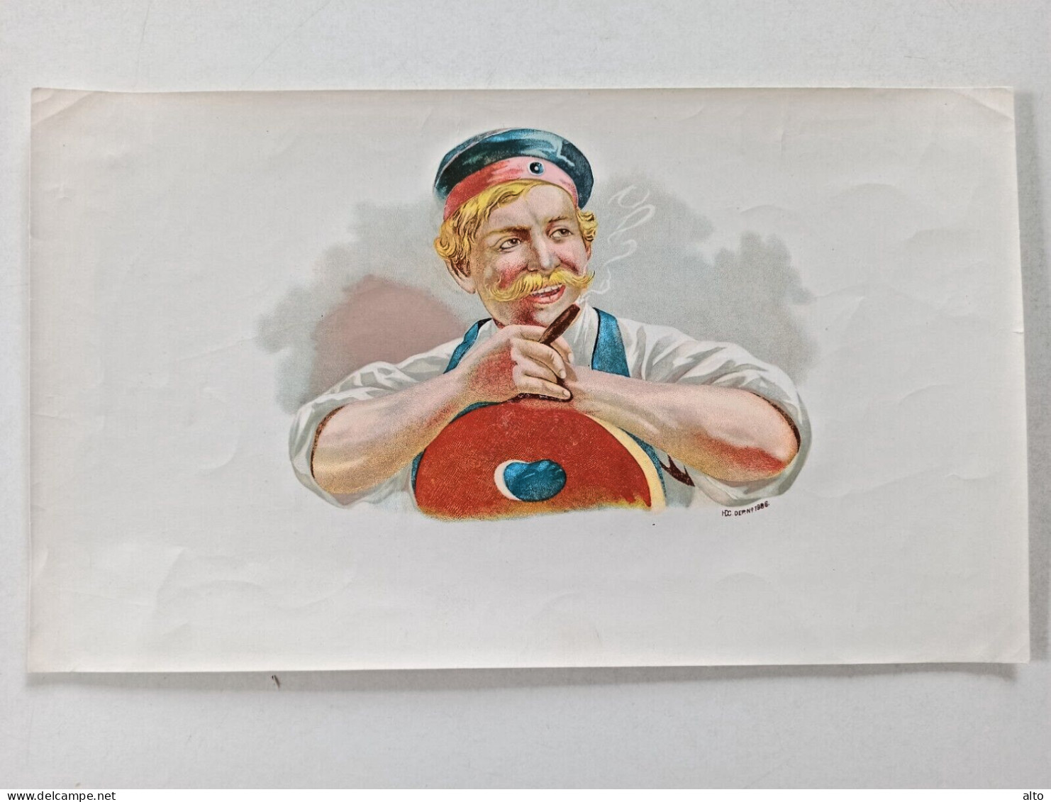 FUMADOR, Der RAUCHER, Zigarren ETIKETT , Cigar Label - Etiquettes