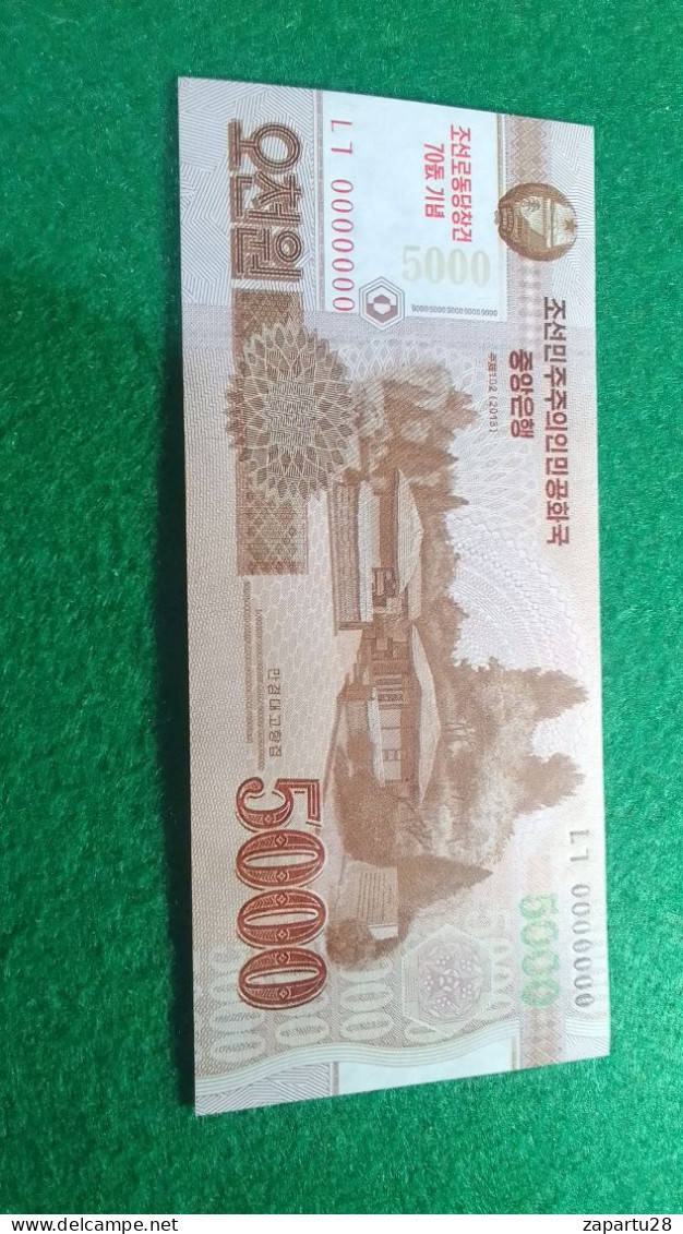 KUZEY KORE--    5000        WON     UNC - Corée Du Nord