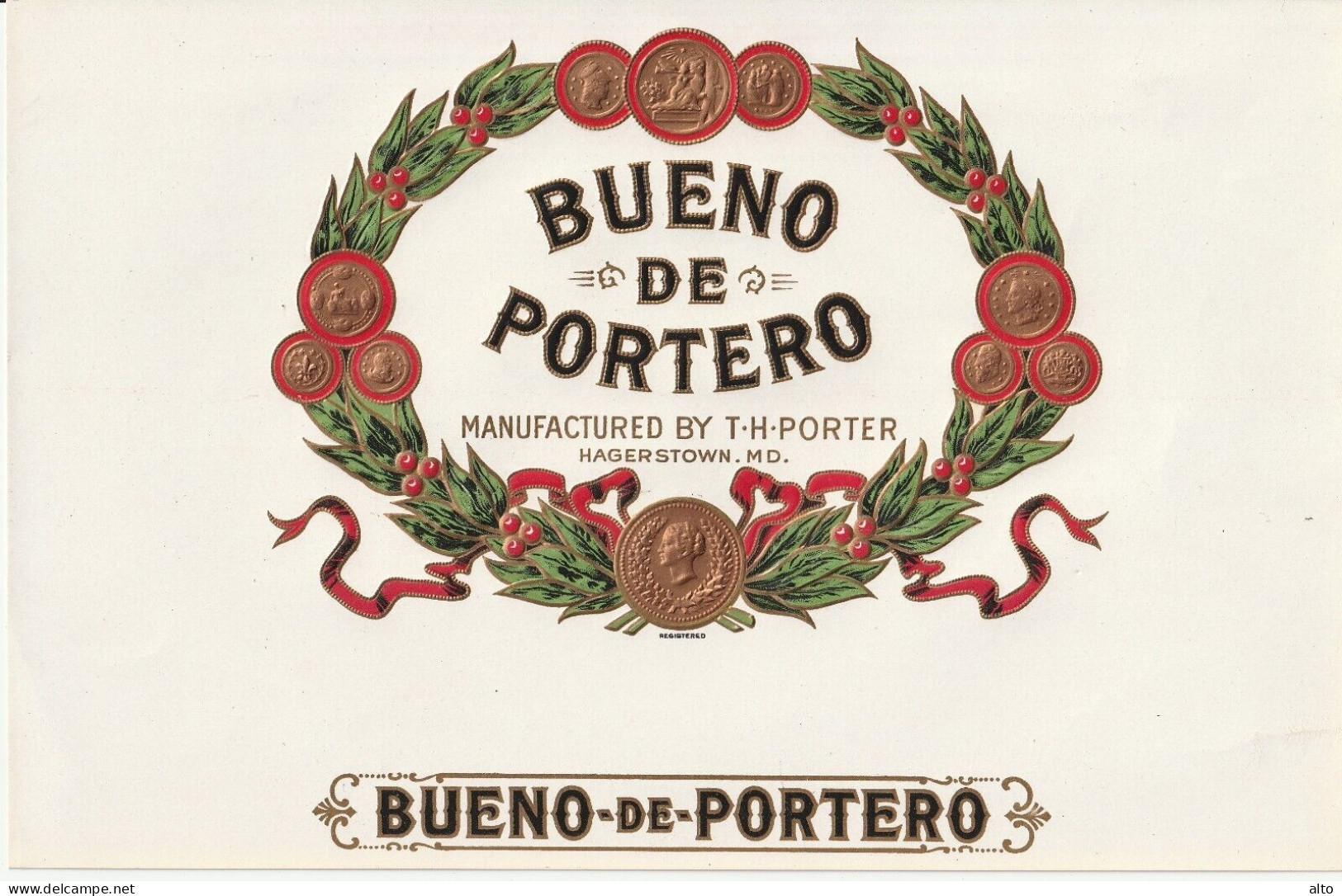 Zigarren ETIKETT, INN , Cigar Label BUENO DE PORTERO - Etiquetas