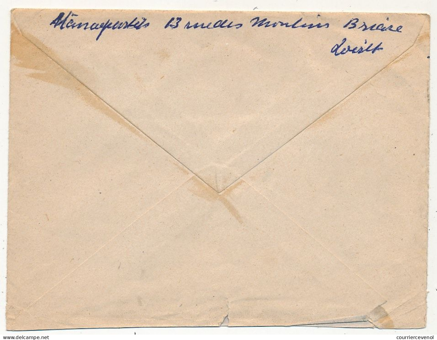 FRANCE - Env. Affr Composé 4F Bugeaud X", 2F + 3F Fournier, 1F Marianne Obl 1952 Briare - Usage Tardif - Briefe U. Dokumente