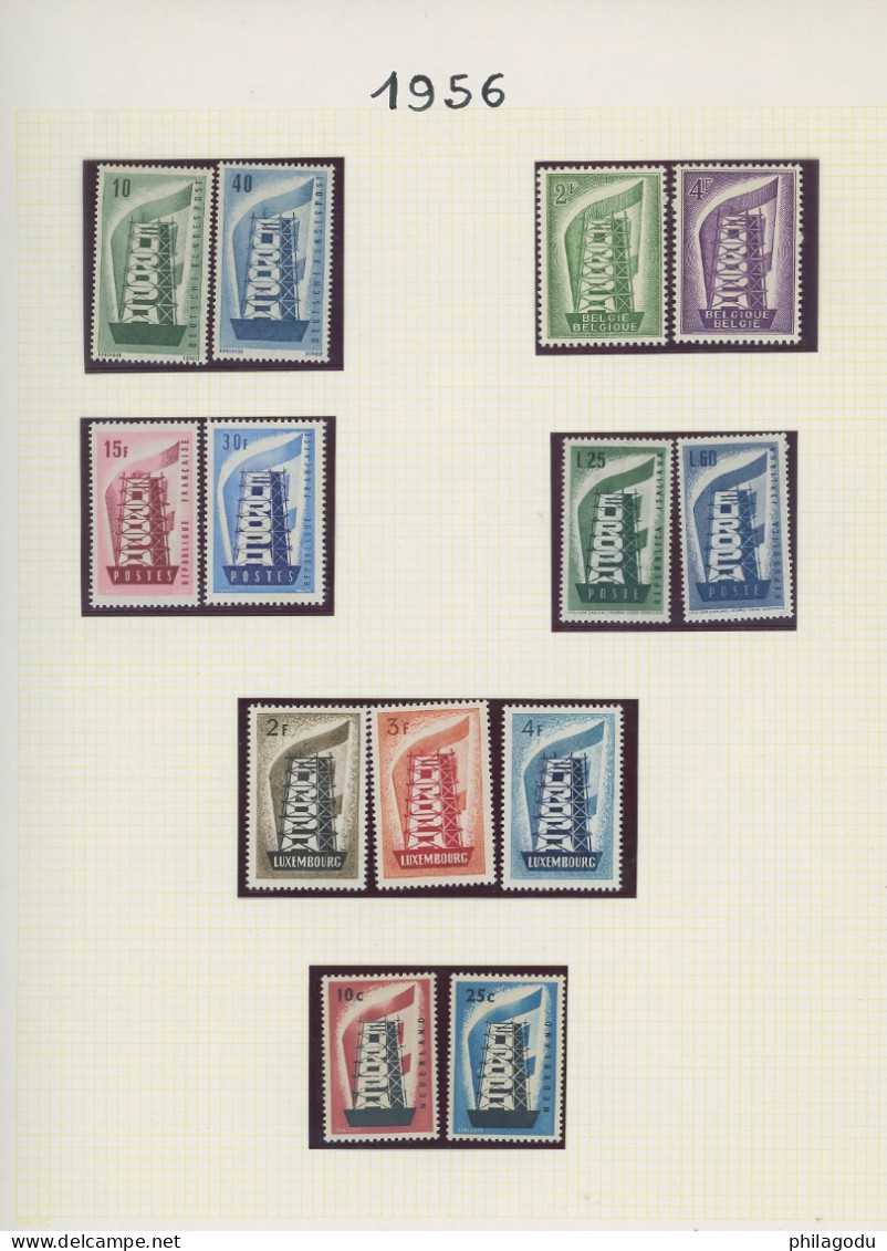 1956--1978 ** EUROPA SUR FEUILLES LINDNER. Très Frais. Postfris  PRIX CADEAU ! - Collezioni