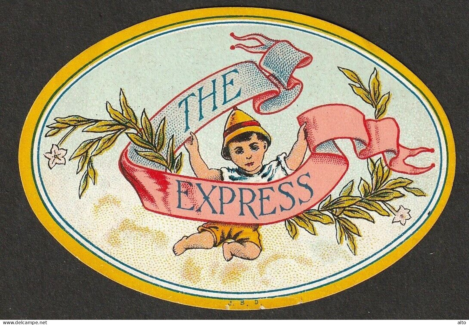 The Express, Ovales ETIKETT, Cigar Label, Nail, - Etichette