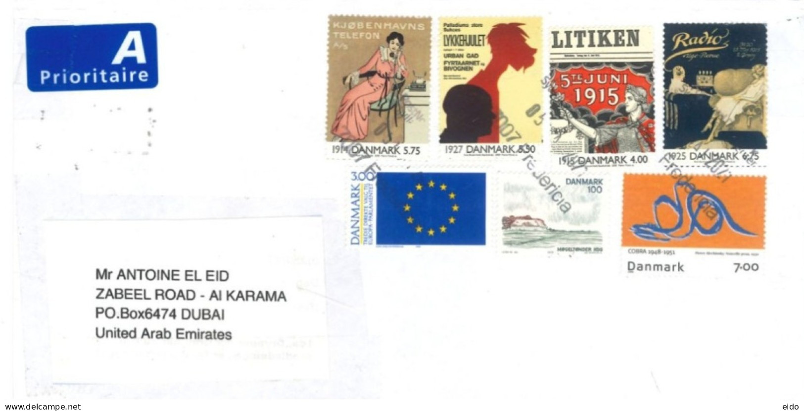 DENMARK -  2021, STAMPS COVER TO DUBAI.. - Lettres & Documents