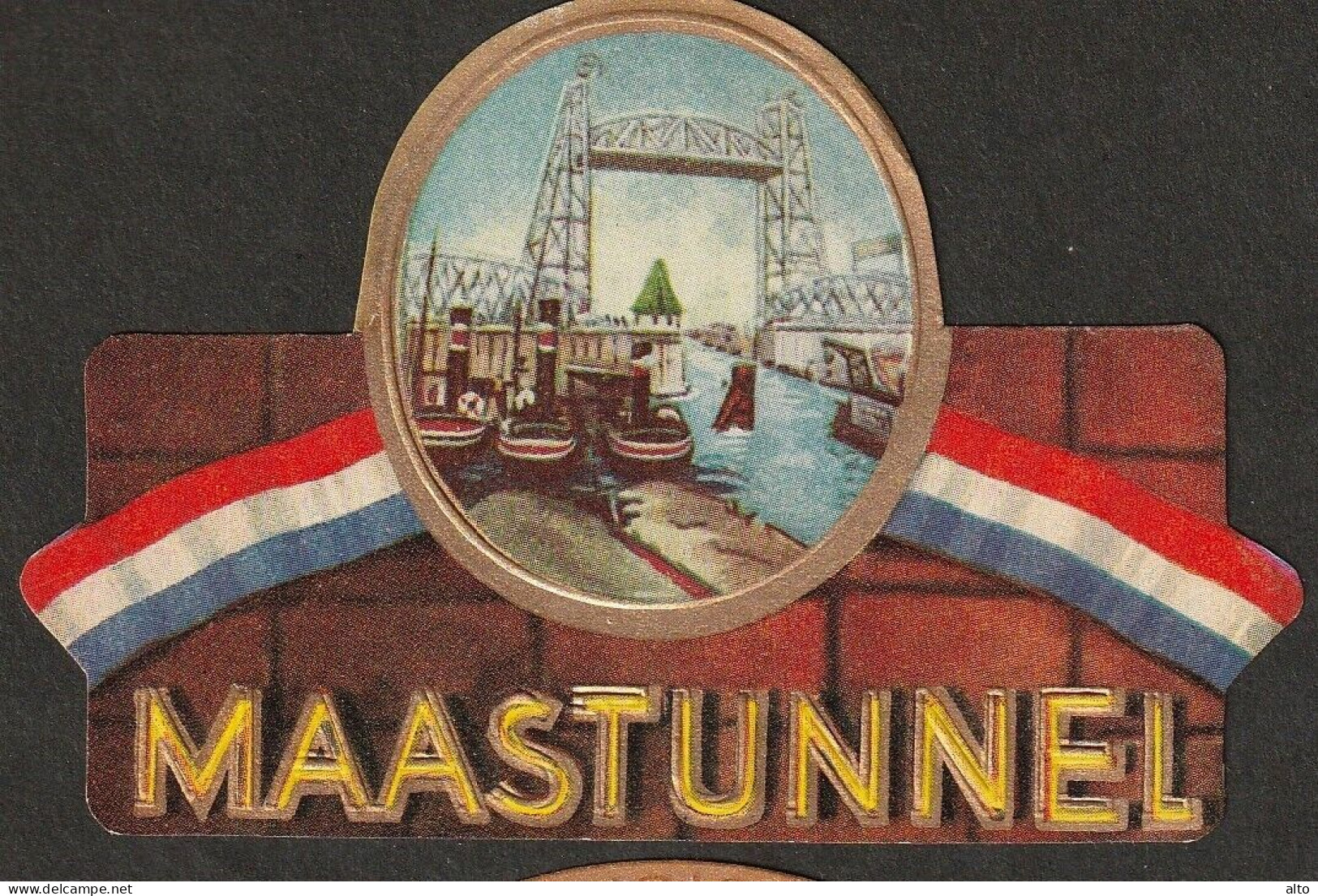 Maastunnel, Werft, Ovales ETIKETT, Cigar Label, Nail - Labels