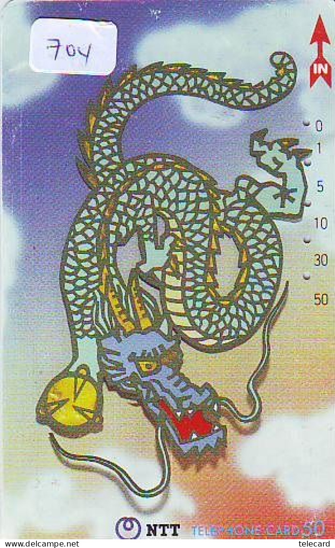 Télécarte Japon * DRAGON L'ESTRAGON DRACHE DRAGÓN DRAGO (704) Zodiaque - Zodiac Horoscope * Phonecard Japan - Dierenriem