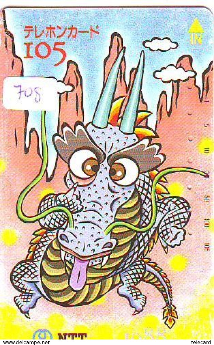 Télécarte Japon * DRAGON L'ESTRAGON DRACHE DRAGÓN DRAGO (708) Zodiaque - Zodiac Horoscope * Phonecard Japan - Sternzeichen