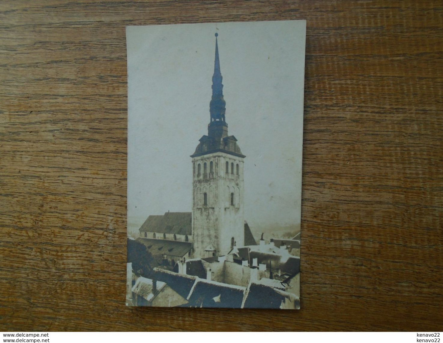 Assez Rare Ancienne Carte Photo De L'église St Nicolas De Tallinn Estonie - Estonie