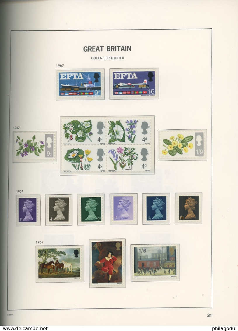 Q.E.II ** All Mint ** Perfect In A Nice Davo Cristal Quasi Complete 1966-1985 And Some Issues Before - Collections