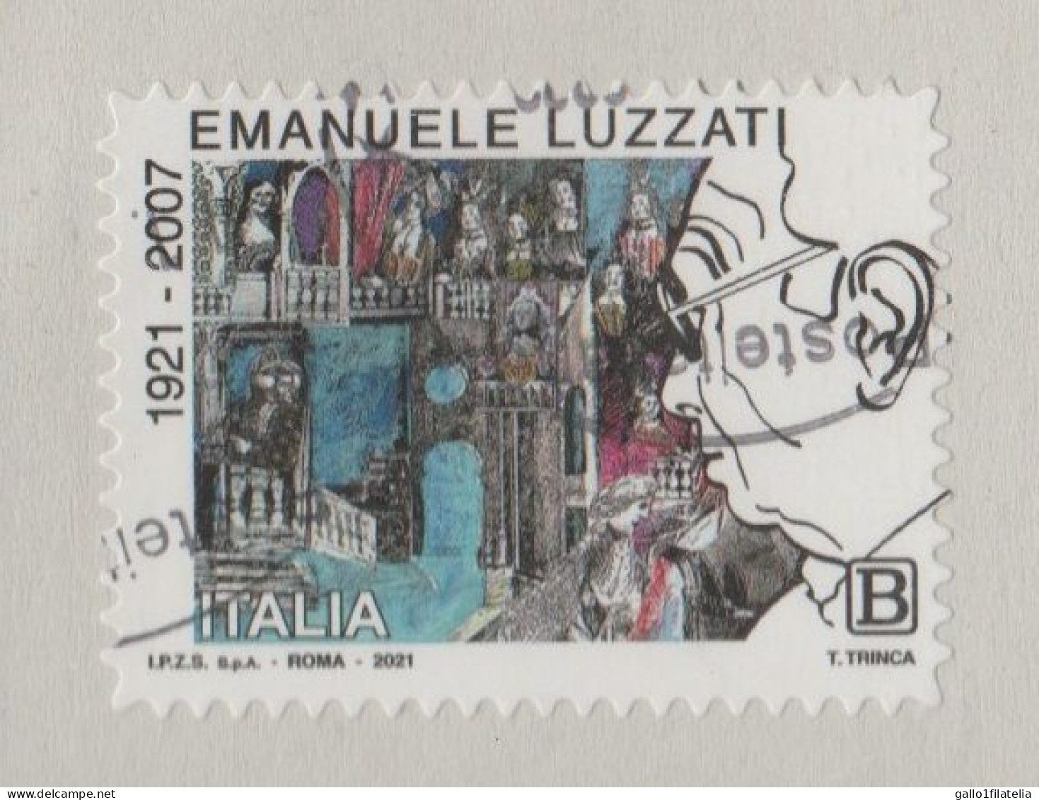 2021 - ITALIA / ITALY - CENTENARIO DELLA NASCITA DI EMANUELE LUZZATI / 100th ANN. OF THE BIRTH OF EMANUELE LUZZATI.USATO - 2021-...: Used