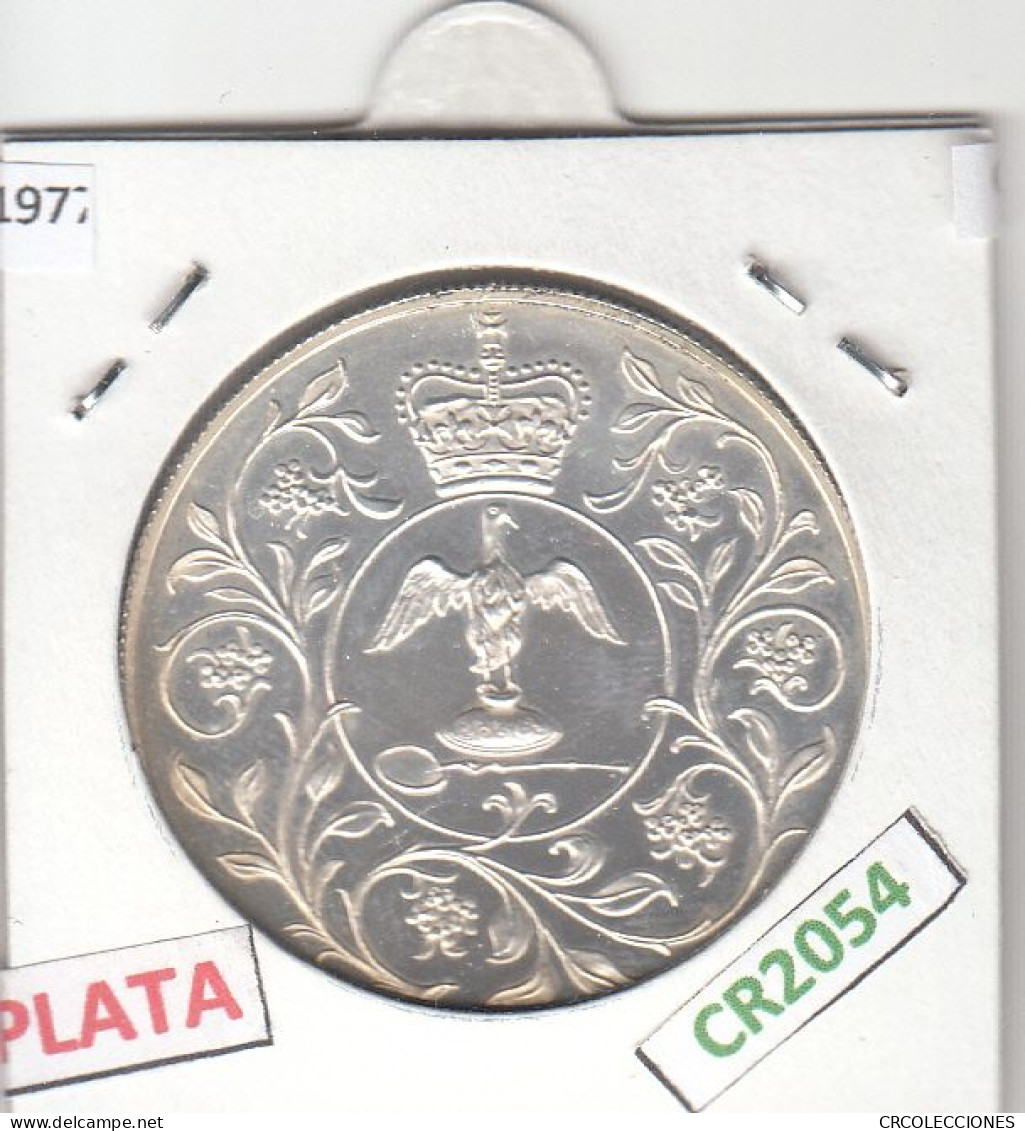 CR2054 MONEDA REINO UNIDO 25 NUEVOS PENIQUES 1977 PLATA - 25 New Pence