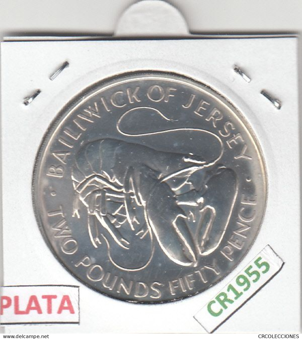 CR1955 MONEDA JERSEY 2 1/2 LIBRAS 1972 PLATA 30 - Jersey