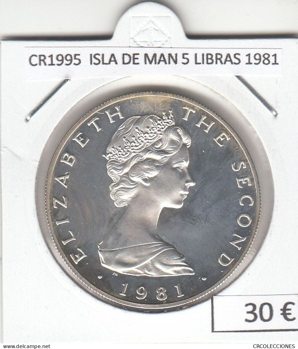 CR1995 MONEDA ISLA DE MAN 5 LIBRAS 1981 PLATA - Other & Unclassified