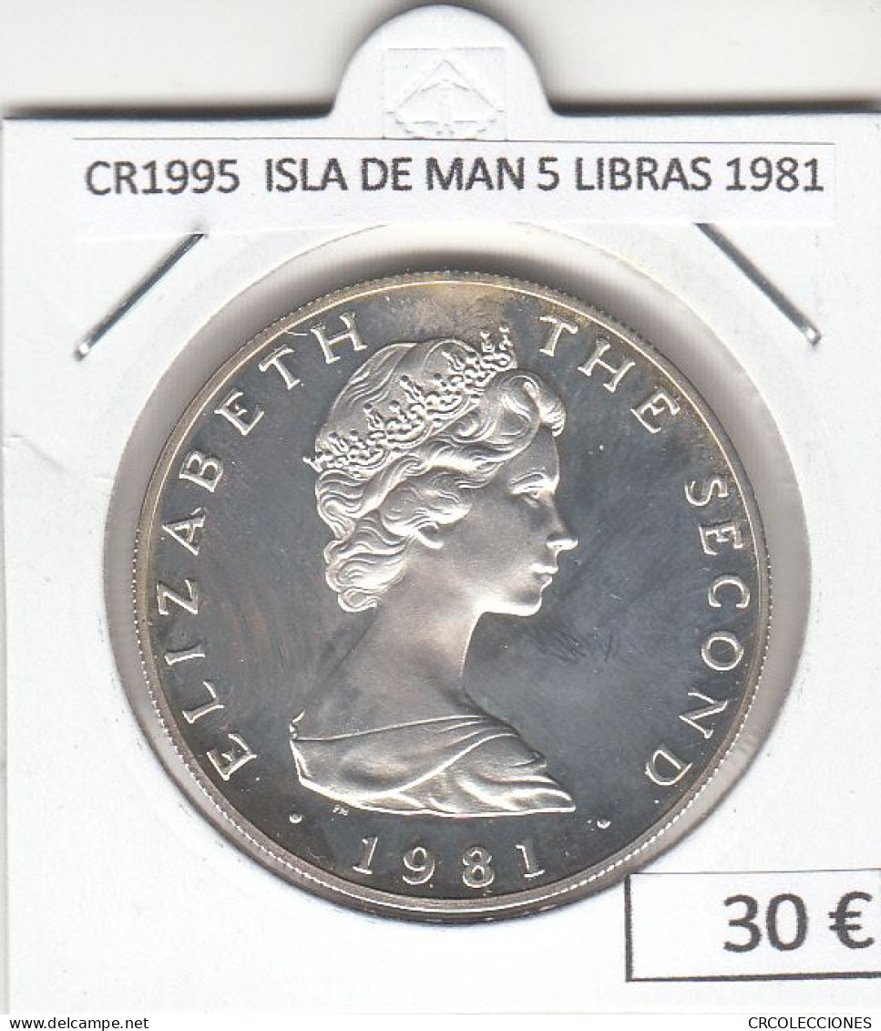 CR1995 MONEDA ISLA DE MAN 5 LIBRAS 1981 PLATA - Altri & Non Classificati