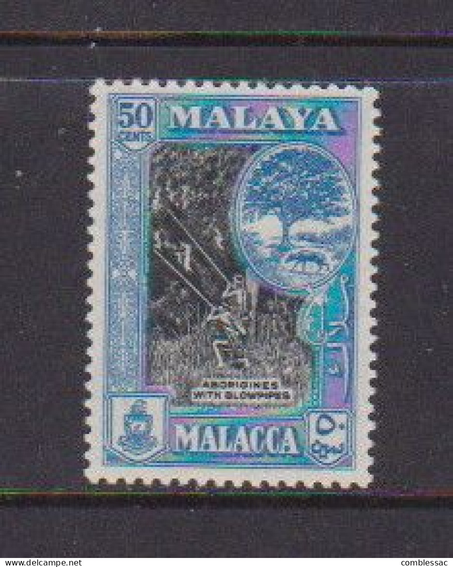 MALAYSIA  MALACCA    1960    50c  Black  And  Blue    MH - Malacca