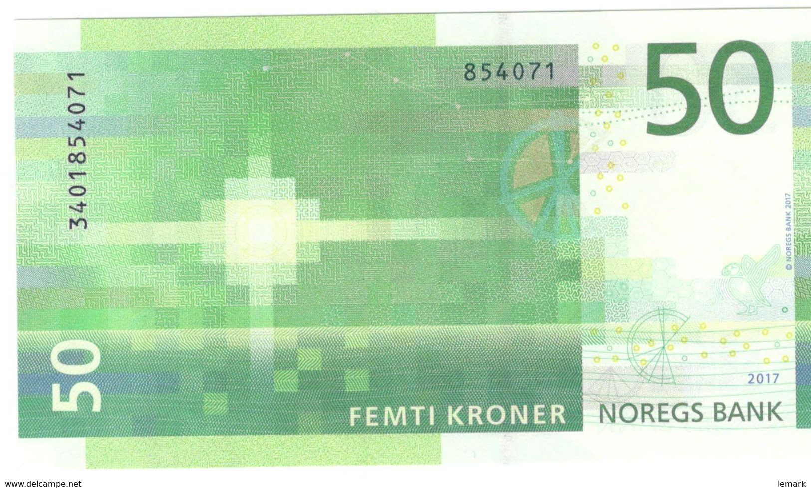 Norway 50 Kronen 2017(2018) P53 UNC - Norvège