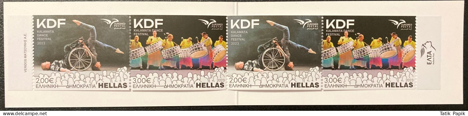 2023 Greece Grèce Euromed Mediterranean Festivals KDF Kalamata Dance Booklet 2 Pairs Drum Music - Ungebraucht