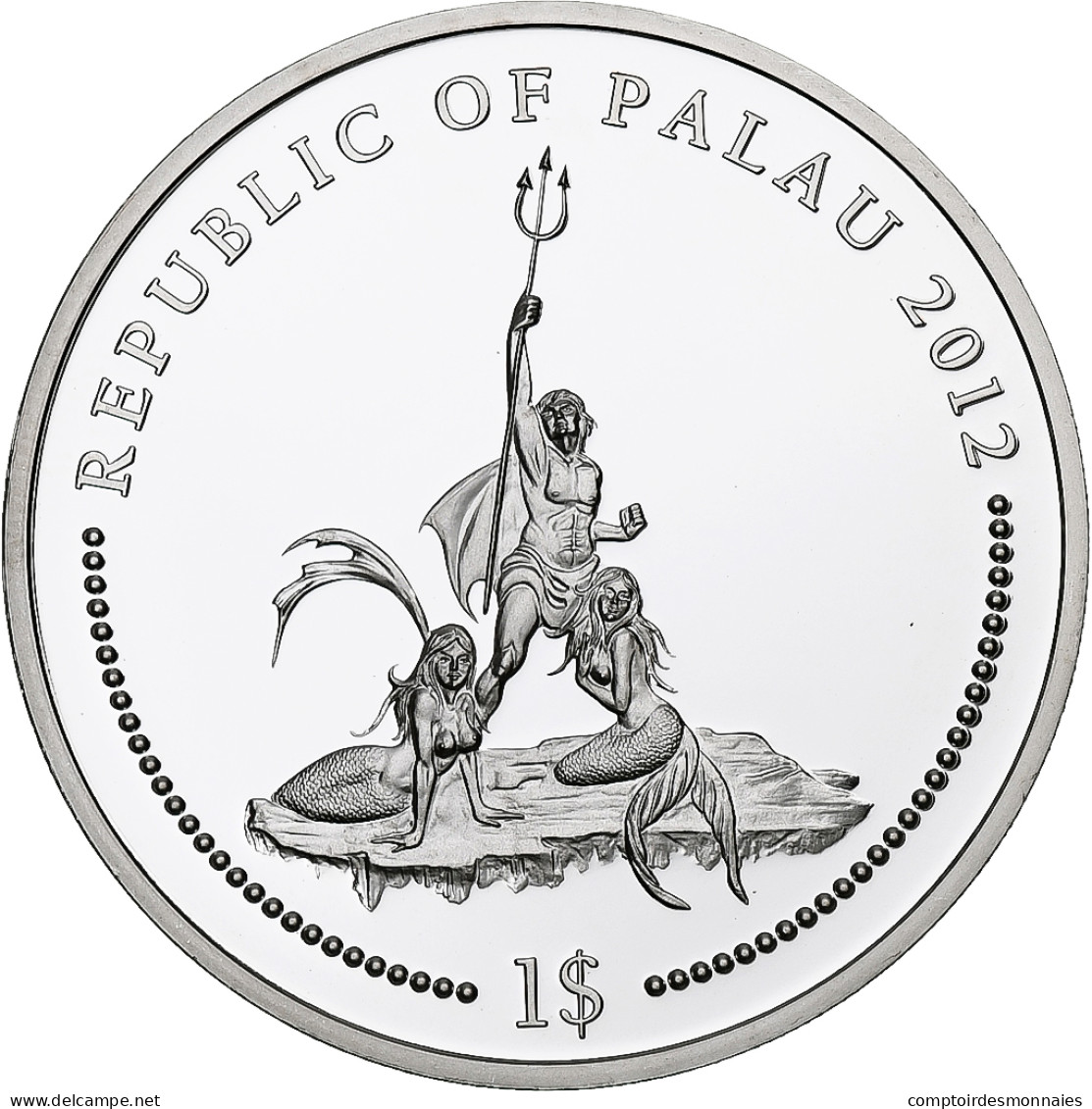 Palau, Dollar, Poulpe, 2012, BE, Cupro-nickel, FDC - Palau