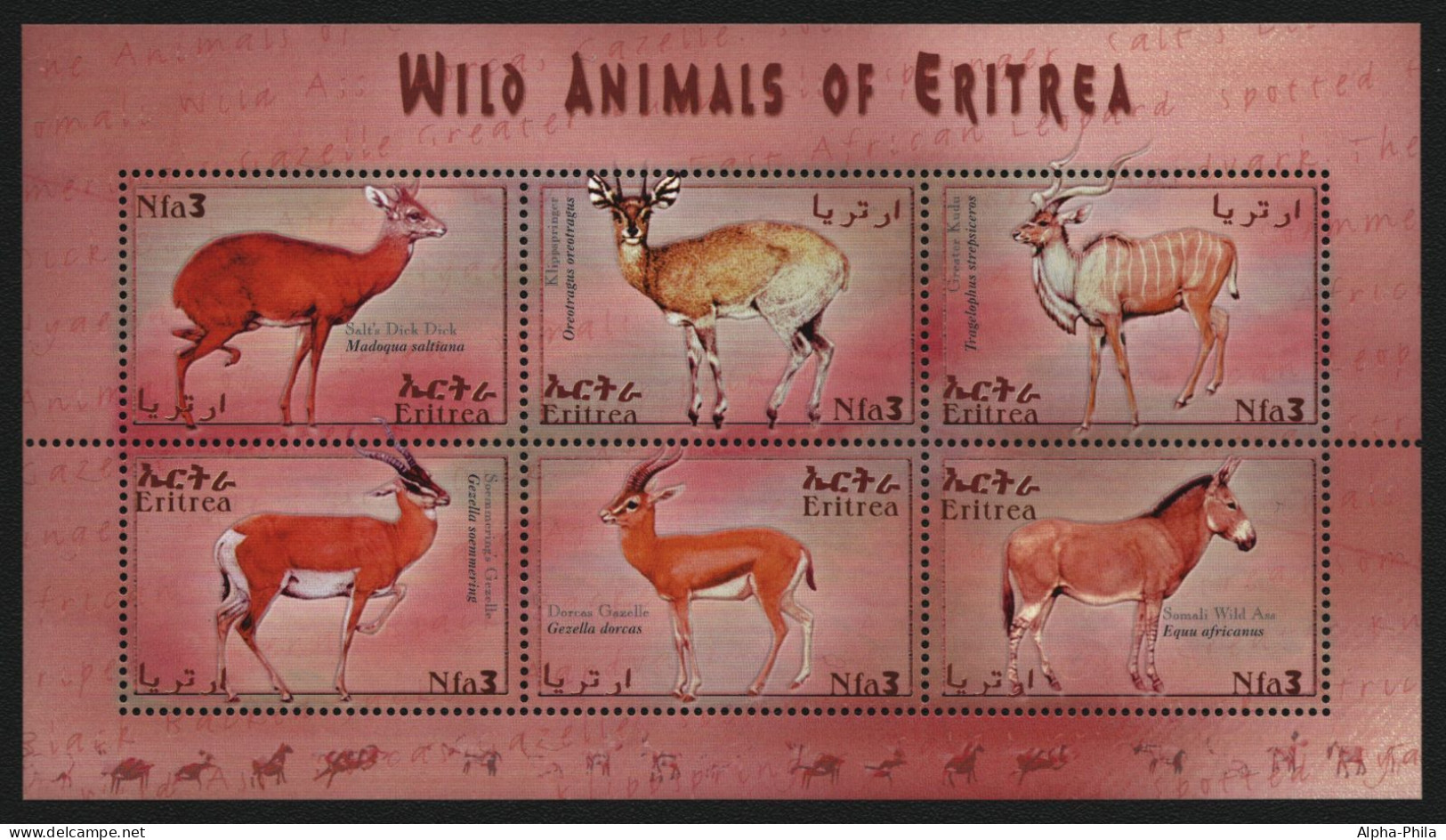 Eritrea 2001 - Mi-Nr. 264-269 ** - MNH - Wildtiere / Wild Animals - Erythrée