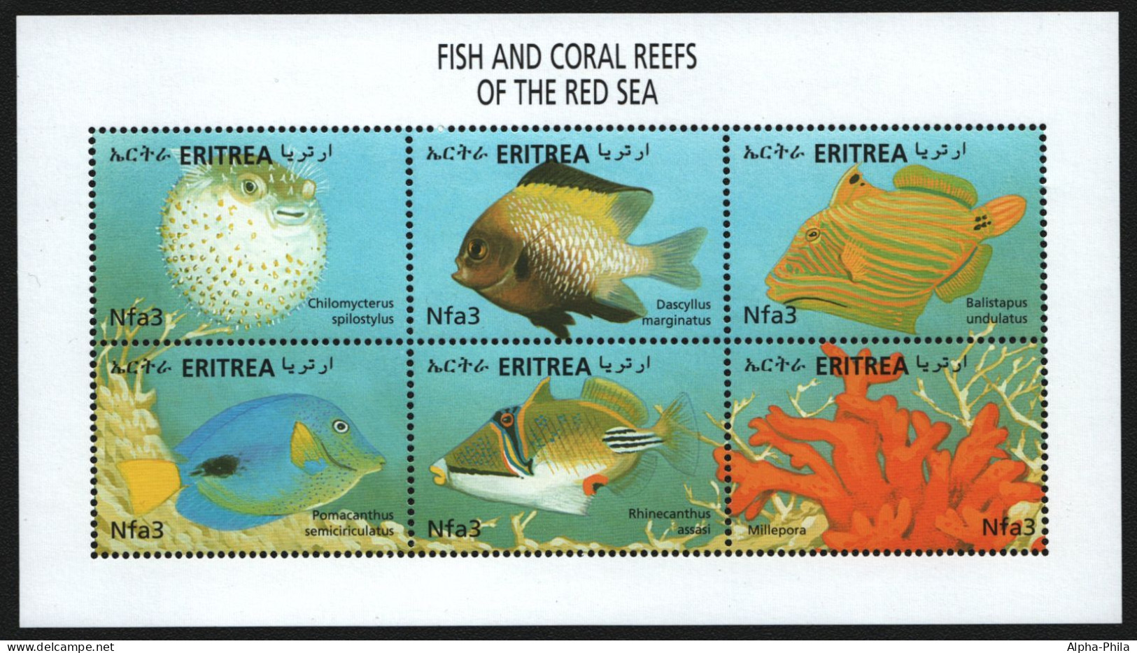 Eritrea 2000 - Mi-Nr. 224-229 ** - MNH - Fische / Fish - Erythrée