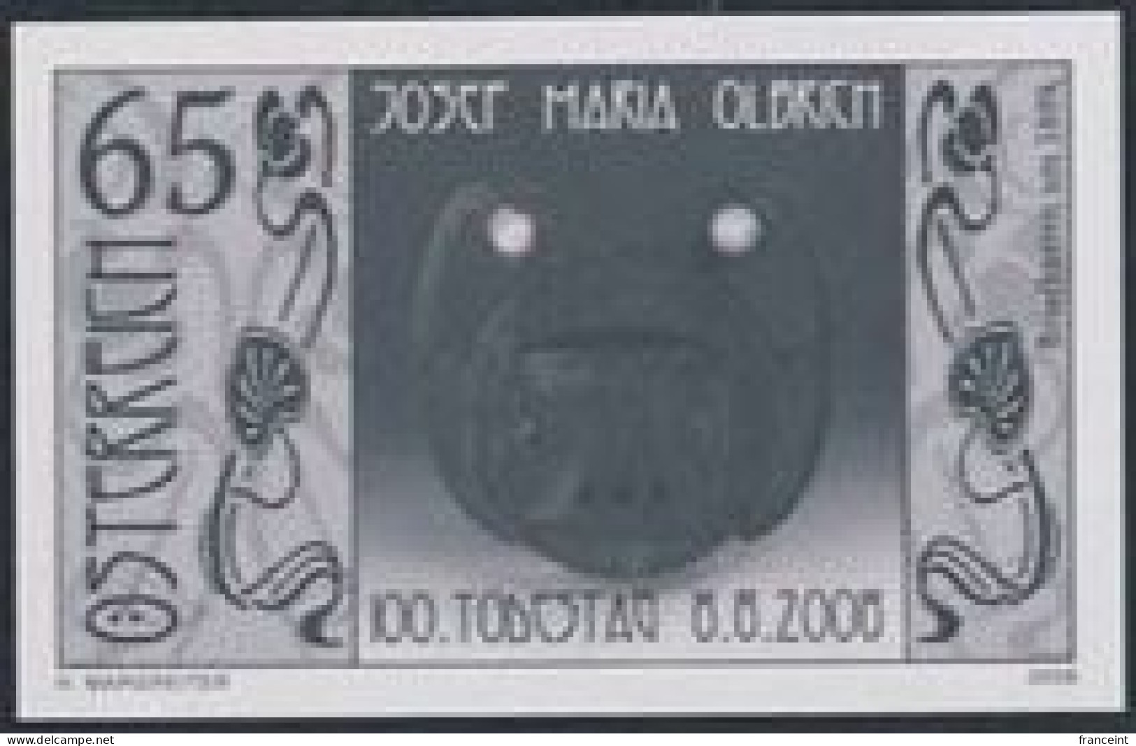 AUSTRIA(2008) Letterbox. Black Print. 100th Anniversary Of Death Of Josef Maria Olbrich. - Proeven & Herdruk