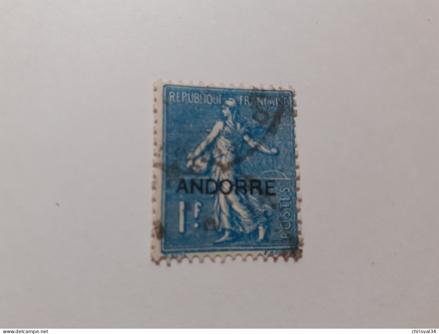 TIMBRE ANDORRE FRANÇAIS  N 18   COTE  41,00  EUROS   OBLITERE - Used Stamps