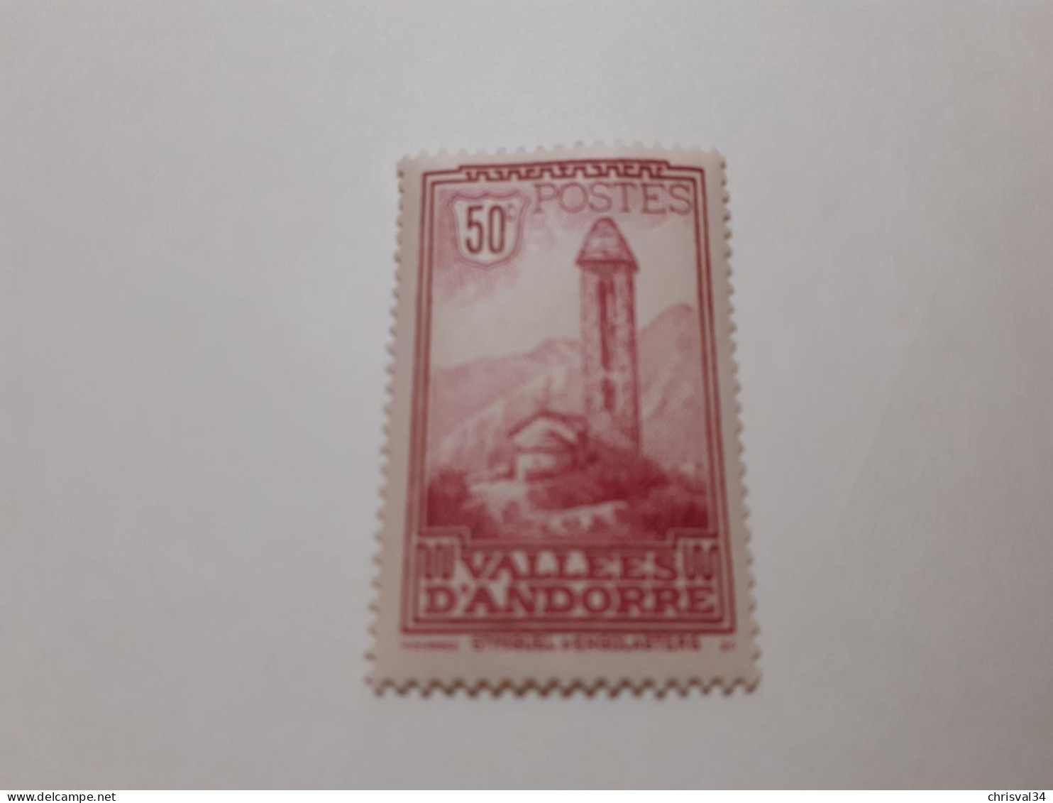 TIMBRE ANDORRE FRANÇAIS  N 35   COTE  15,50  EUROS   NEUF  TRACE  CHARNIERE - Unused Stamps