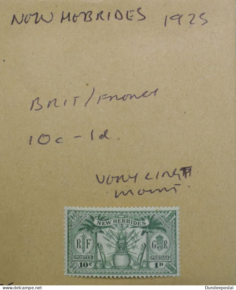 NEW HEBRIDES  STAMPS KBrit/French 1d/10c  Very Light Mount  ~~L@@K~~ - Unused Stamps