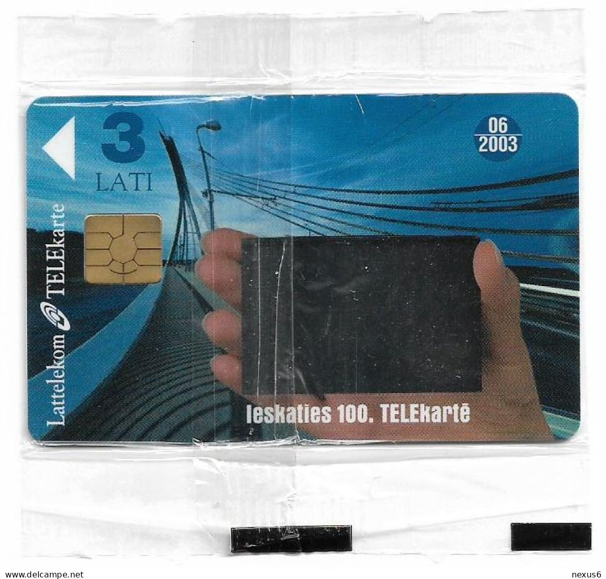 Latvia - Lattelecom - 100th Telecard (Mirror), Exp. 01.2002, 3Ls, 50.000ex, NSB - Latvia