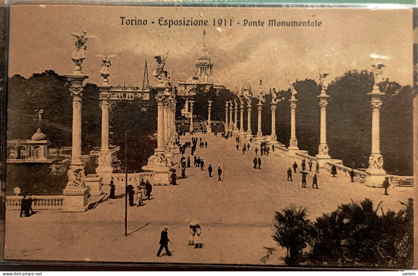 PIEMONTE TORINO 2 ESPOSIZIONE 1911 PONTE MONUMENTALE 2  Formato Piccolo Non Viaggiata Animata Condizioni Buone - Expositions