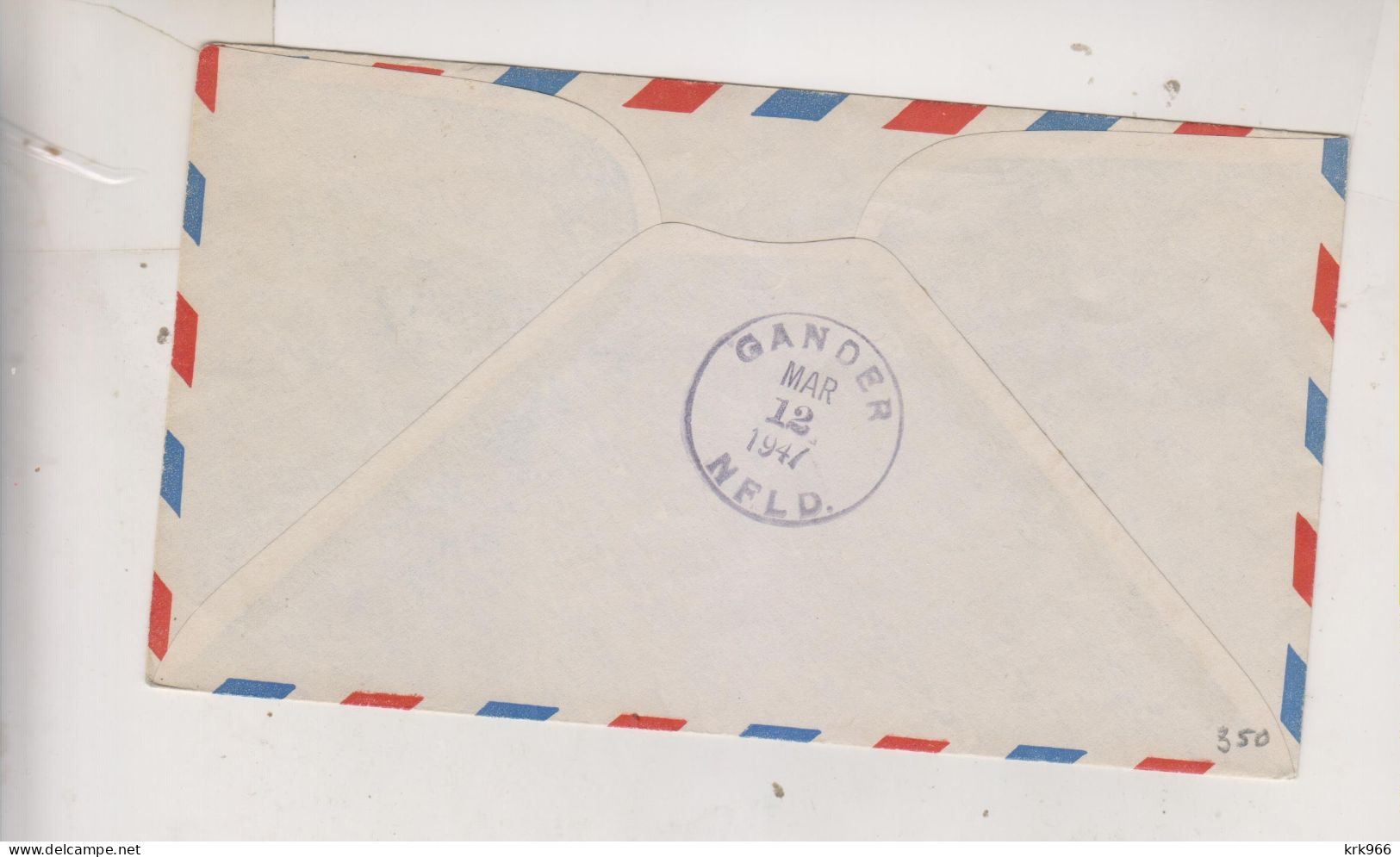 INDIA, KARACHI 1947 Nice Airmail Coverto NEWFOUNDLAND , First Flight CARACHI - GANDER - 1936-47 Koning George VI