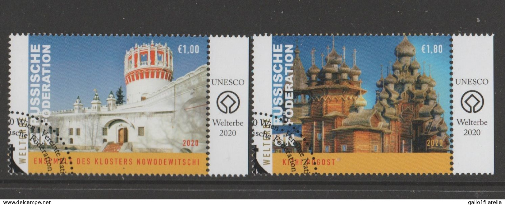 2020 - O.N.U. / UNITED NATIONS - VIENNA / WIEN - RUSSIA - PATRIMONIO UNESCO / UNESCO WORLD HERITAGE. USATO - Used Stamps