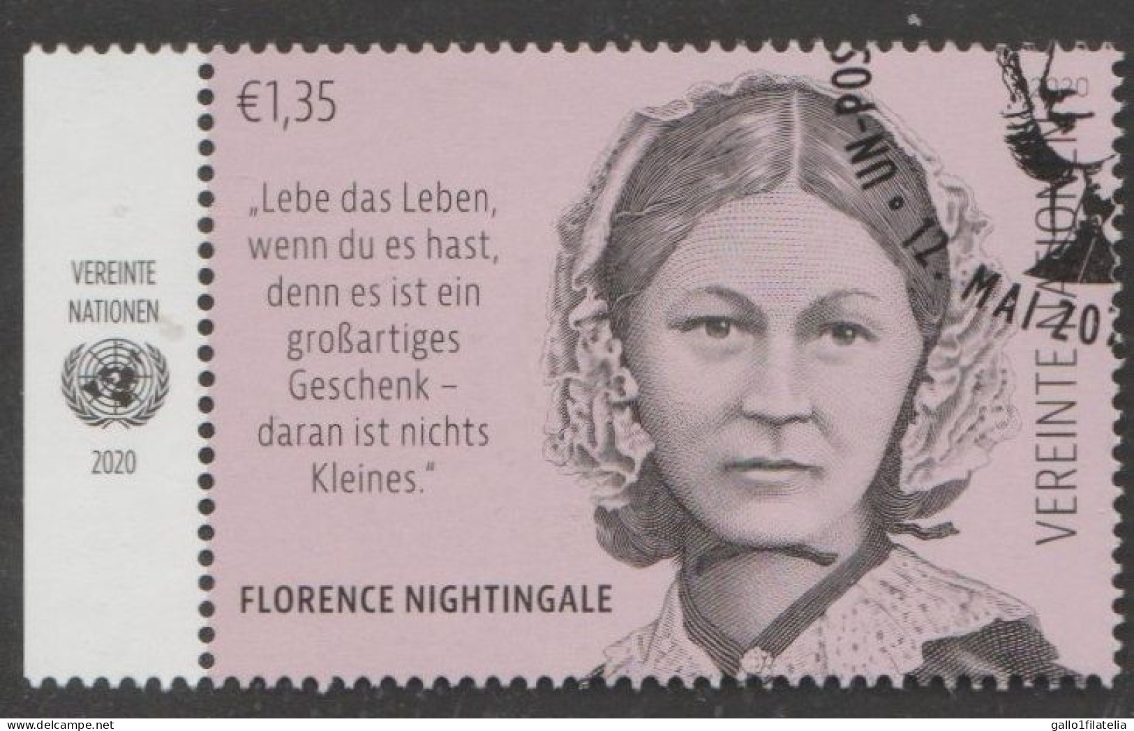 2020 - O.N.U. / UNITED NATIONS - VIENNA / WIEN - FLORENCE NIGHTINGALE.  USATO - Gebraucht