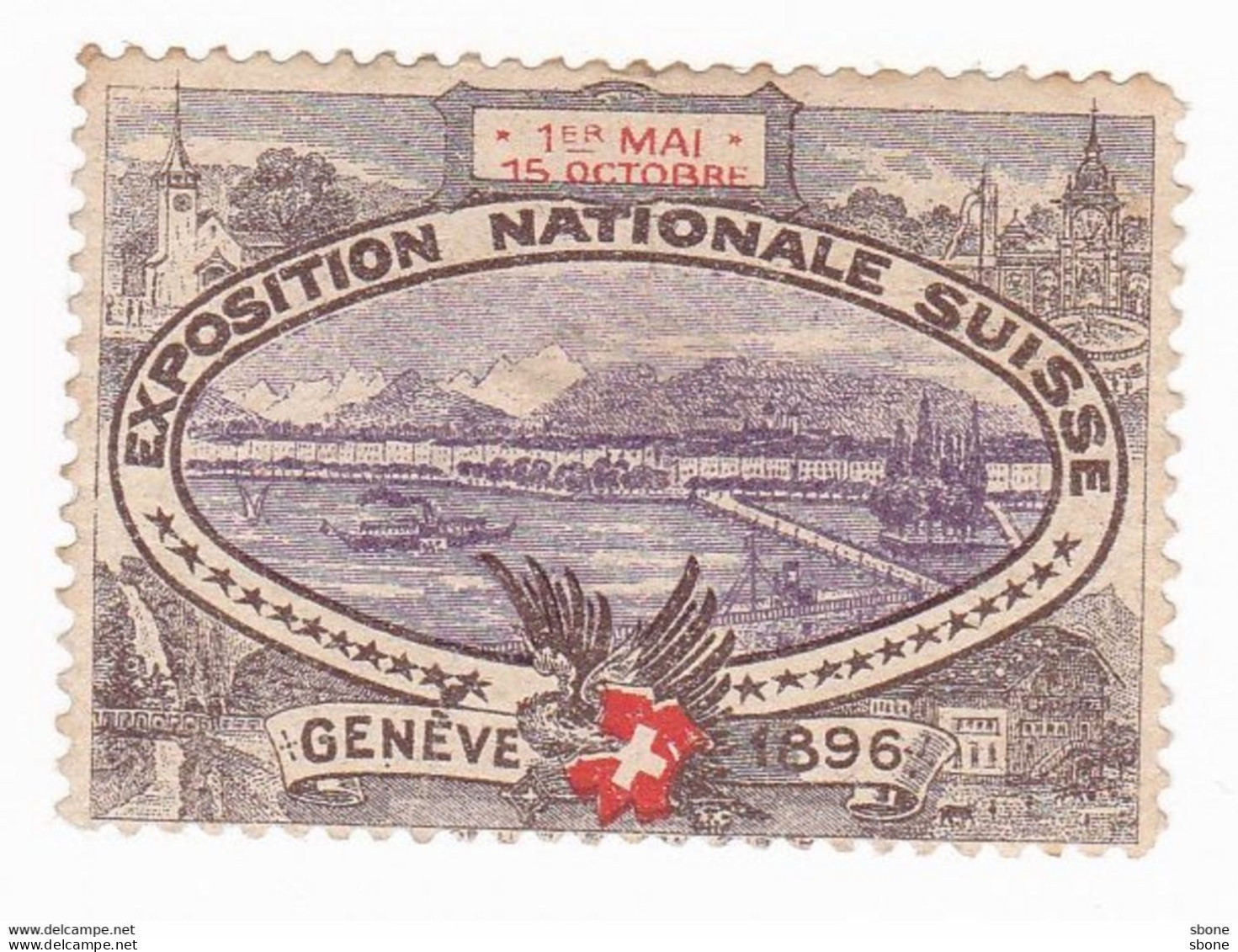 Vignette Exposition Nationale Suisse Genève 1896 - Erinnophilie