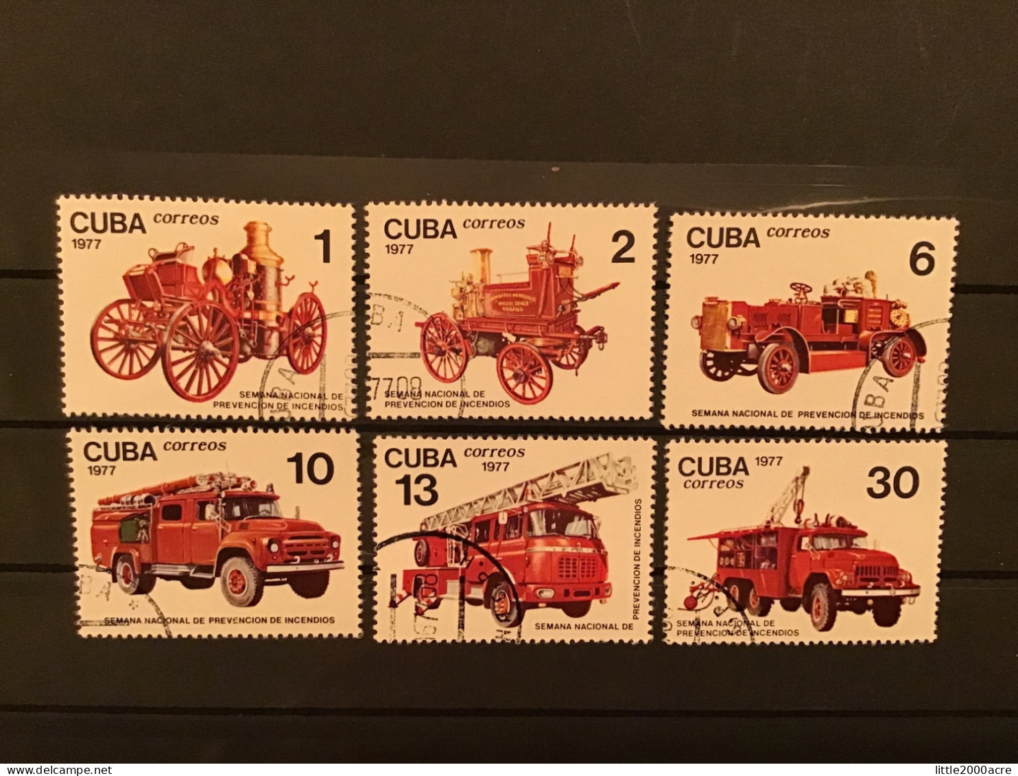 Cuba 1977 Fire Prevention Week Used SG 2381-6 Yv 2010-5 Mi 2224-9 - Usados