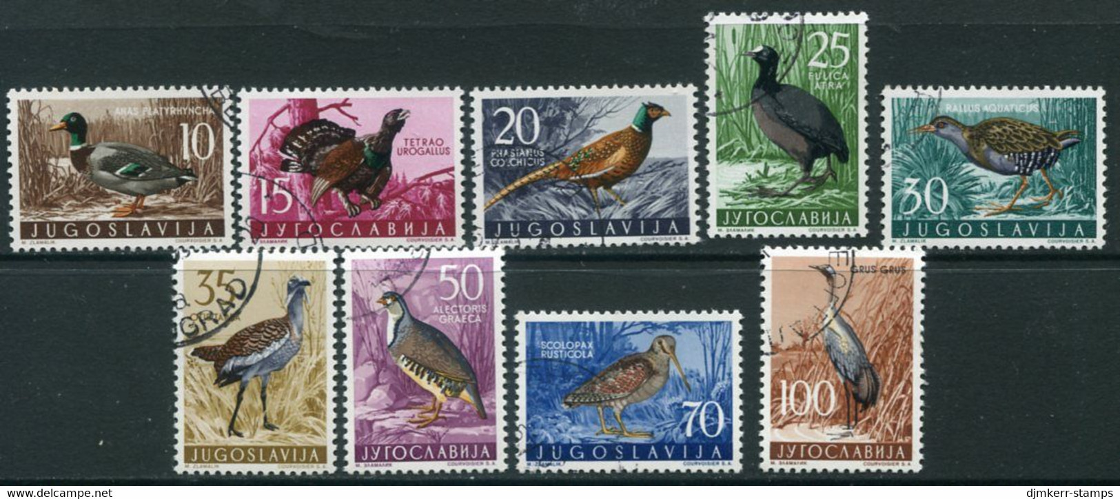 YUGOSLAVIA 1958 Game Birds Used.  Michel 842-50 - Gebraucht