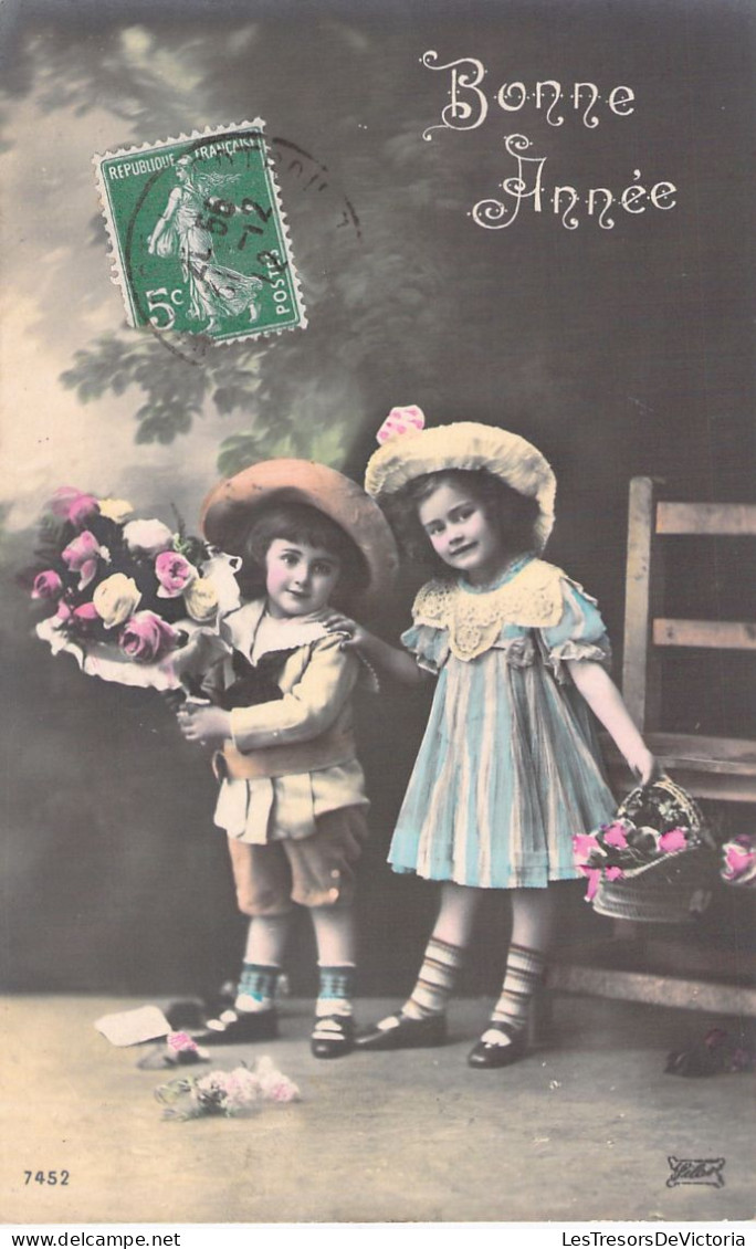 NOUVEL AN - Bonne Année - Happy New Year - Portrait Enfant - Carte Postale Ancienne - New Year