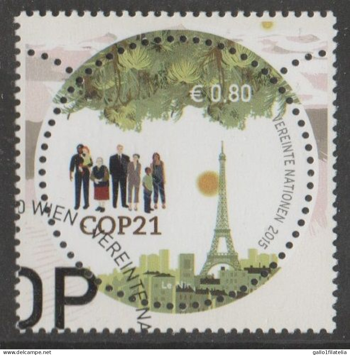 2015 - O.N.U. / UNITED NATIONS - VIENNA / WIEN - COP21. USATO - Used Stamps