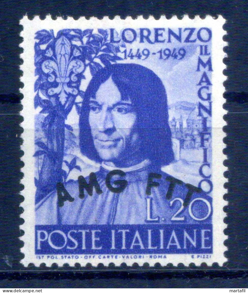 1949 Trieste Zona A S49 MNH **, Lorenzo Il Magnifico - Mint/hinged