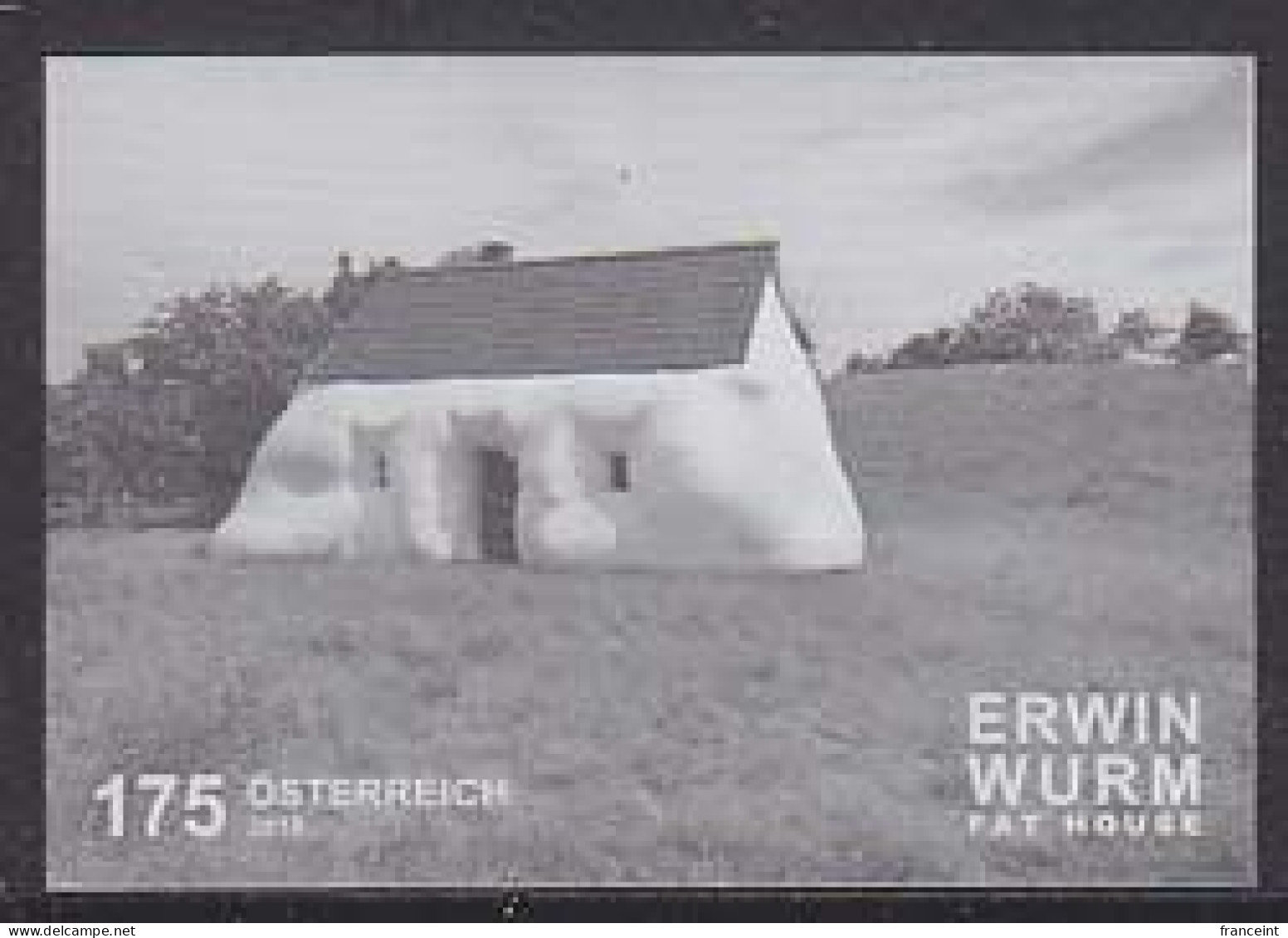 AUSTRIA(2019) Erwin Wurm's "Fat House". Black Print. - Proofs & Reprints