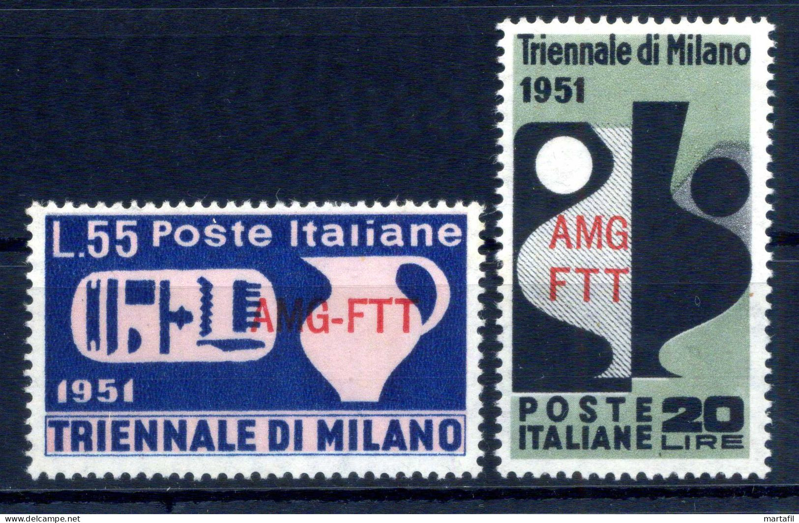 1951 Trieste Zona A S124/125 MNH **, 9° Triennale Di Milano - Ongebruikt