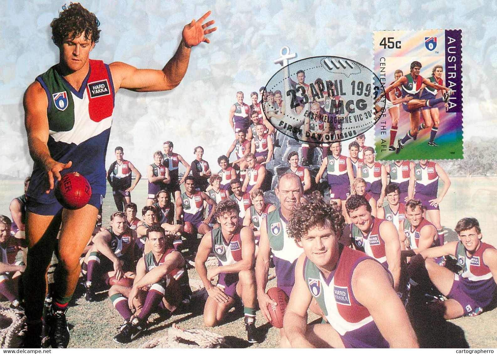 Australia Rugby Centenary Of The AFL Maxi Card Adelaide - The Dockers Fremantle - Rugby