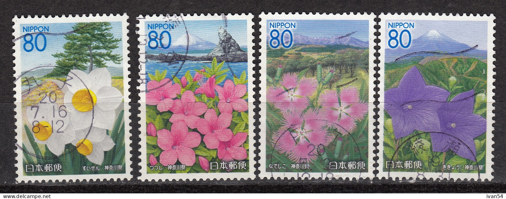 JAPAN 3893-6 (0) Bloemen Flowers Fleurs 2006 - Usati
