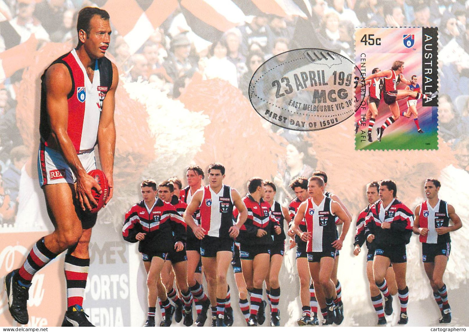 Australia Rugby Centenary Of The AFL Maxi Card Adelaide - The Saints St. Kilda - Rugby